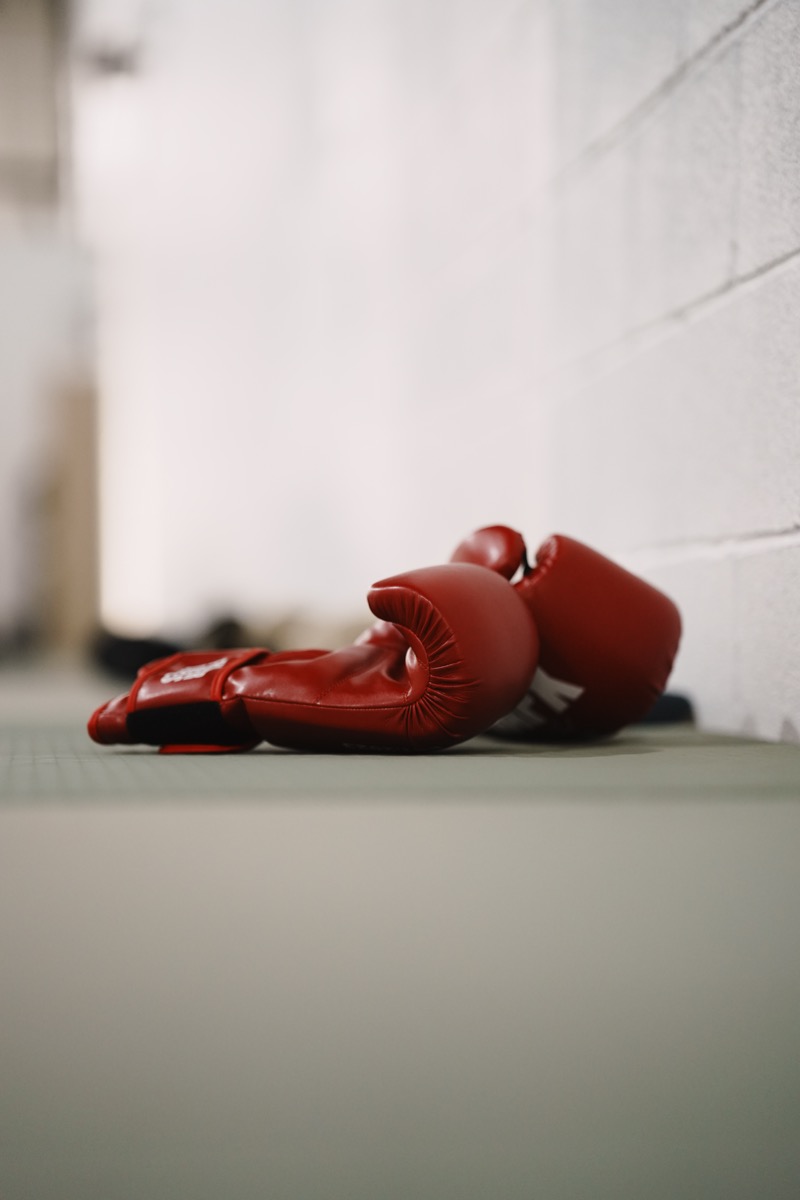 Muay Thai gloves at Haven Grappling Academy in Fairfax, VA
